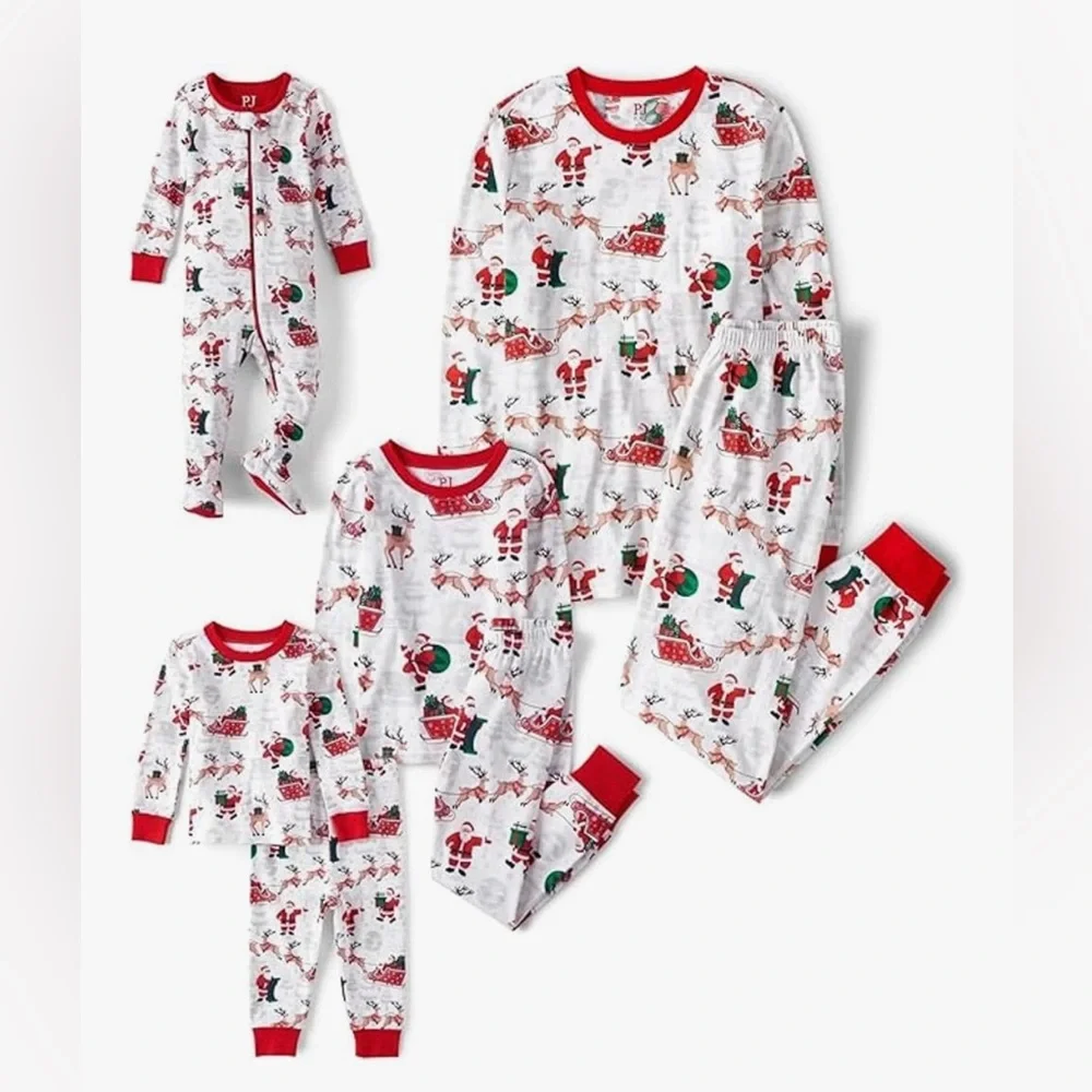 The Children’s Place Santa and Reindeer Christmas Footie Pajama Size 9-12m - Picture 3 of 3